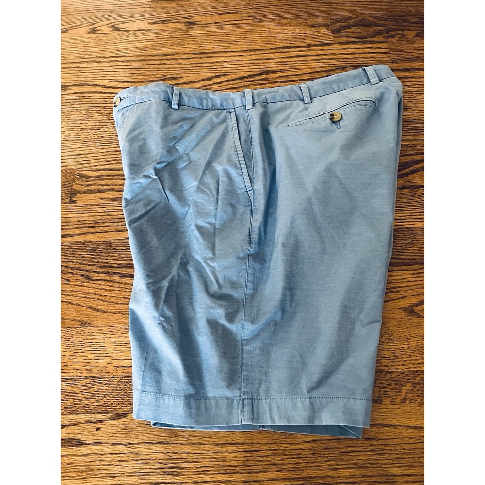 Peter Millar Shorts Mens 33 Blue Chino Flat Front Cotton Golf Casual Zip Preppy